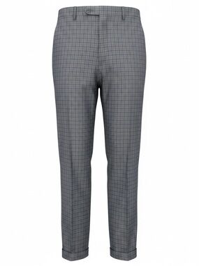 Zanella Platinum Parker Men’s 38 Gray Plaid Wool Dress Pants Made Italy